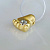 Подвеска / кулон матовая пяточка младенца с бриллиантом из золота на заказ (Вес: 2 гр.)