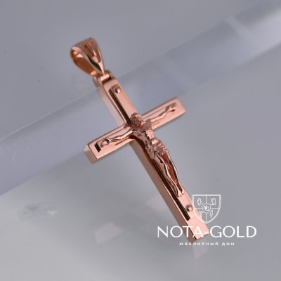 Православный нательный крест из позолоченного серебра (Вес 7 гр.)