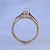 Винтажное старинное кольцо из красного золота с бриллиантами (Вес: 3,3 гр.)