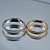 Узкие обручальные кольца с матовой поверхностью из двух оттенков золота (Вес пары: 8 гр.)