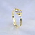 Православное женское кольцо из жёлтого золота Спаси и сохрани с бриллиантами и крестом (Вес 2,5 гр.)