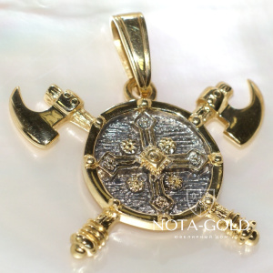 Медальон из золота Викинг на заказ (Вес: 17 гр.)