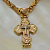 Комплект мужской нательный крест православный из красного золота (Вес: 15 гр.) с цепью плетения Краб Средний (Вес: 55 гр.)