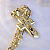 Золотой крест с распятием, ликами святых и гравировкой на цепочке Якорь (квадратный удлинённый) (Вес: 75 гр.)
