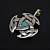 Подвеска - кулон Знак бога Луга (Lugus) из серебра с эмалью и чернением (Вес: 20 гр.)