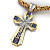 Эксклюзивный золотой крест ручной работы с ликами святых и бриллиантами (Вес 17,5 гр.)