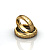 Рельефные обручальные кольца  со старославянской символикой Коловорот, Свадебник и Одолень трава (Вес пары: 14 гр.)