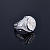 Именное серебряное мужское кольцо-печатка с инициалами (Вес: 21 гр.)