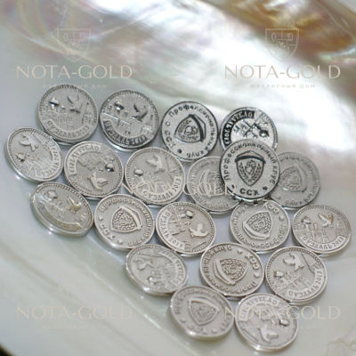 Медали из серебра (монеты из серебра) с корпоративной символикой