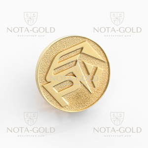 Золотой значок с логотипом PEA (Вес 3 гр.)