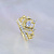Женское кольцо из жёлтого золота с короной и бриллиантами (Вес: 3,5 гр.)
