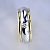 Подвижное широкое крутящиеся кольцо из жёлто-белого золота с бриллиантом (Вес: 16 гр.)