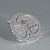 Значок из платины с бриллиантом Мегафон 30 (Вес 7,2 гр.)