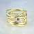 Кольцо на фаланги пальцев из жёлтого золота с бриллиантом и аметистами (Вес: 10 гр.)