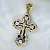 Нательный православный крестик для мужчины из золота с бриллиантами эксклюзивного дизайна (Вес: 25 гр.)