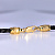 Плетёный кожаный шнурок-гайтан из натуральной кожи с золотыми вставками и гравировкой Спаси и сохрани (Вес: 12 гр.)