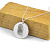 Круглый жетон кулон с отпечатком пальца гравировкой на заказ (Вес: 16 гр.)