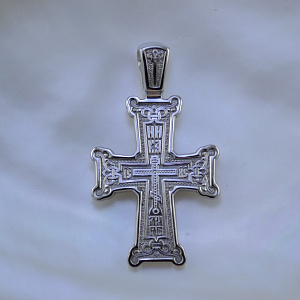 Крест из платины с орнаментом и чернением (Вес 13,5 гр.)