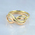 Обручальное кольцо бесконечность из жёлтого и красного золота (Вес пары: 5 гр.)