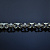 Серебряная цепочка плетение Краб с камнями: бриллиантами, изумрудами, рубинами и сапфирами (Вес 67 гр.)