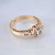 Помолвочное кольцо из красного золота с топазами и рубинами (Вес: 4 гр.)
