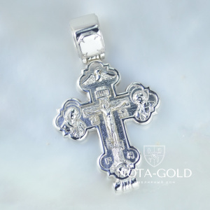 Крест православный серебряный мужской ручной работы (Вес: 10 гр.)