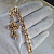 Мужской крест с бриллиантами на цепочке плетения Православное без замочка (Вес: 47 гр.)