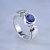 Мужское двухцветное кольцо с сапфиром и бриллиантами (Вес: 16 гр.)