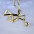 Золотой кулон-подвеска в виде боксёрской перчатки на цепочке из жёлтого золота плетение Санрэй  (Вес: 29,5 гр.)
