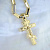 Православный нательный крест с цепочкой плетения Грань из жёлтого золота (Вес 87 гр.)
