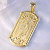 Золотая нательная икона-жетон со святым Владимиром и молитвой (Вес: 23 гр.)