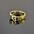 Кольцо ремешок (в виде ремня) золото с изумрудами (Вес: 3,5 гр.)