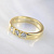 Помолвочное женское кольцо из жёлтого золота с крупными бриллиантами (Вес: 6,5 гр.)