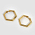 Серьги шестигранные кольца из желтого золота (Вес 8,3 гр.)