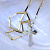 Крест из желто-белого золота с бриллиантами на цепочке плетение Санрэй (Вес: 32 гр.)