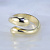 Безразмерное кольцо капля из жёлтого золота (Вес: 9,5 гр.)