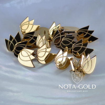 Корпоративные золотые значки для компании (Вес: 1,5 гр.)