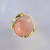 Женский перстень с крупным розовым кварцем 21,75ct и бриллиантами (Вес: 12,5 гр.)