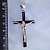 Большой мужской крест с распятием Иисуса Христа из красно-белого золота (Вес: 21 гр.)