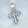 Крест православный серебряный мужской ручной работы (Вес: 10 гр.)