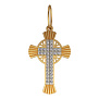 Крест нательный двухцветный 5076 (Вес: 2,27 гр.)