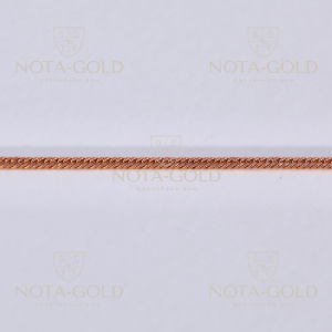 Цепочка из красного золота 585 пробы плетение Двойной Ромб мини-мини станочное длиной 57 см (Вес: 1,86 гр.)