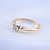 Классическое золотое помолвочное кольцо из красного золота с бриллиантом (Вес: 2 гр.)