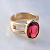 Эксклюзивное золотое кольцо из красного золота с крупным рубином на заказ (Вес: 10 гр.)