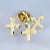 Нагрудные корпоративные золотые значки с логотипом (Вес 2 гр.)