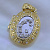 Золотой медальон открывающийся под фото, двухцветный с инициалами и бриллиантами (Вес: 10 гр.)