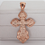Православный серебряный крест с позолотой, распятием, ликами святых и молитвой Честному и Животворящему Кресту (Вес 13 гр.)