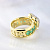 Женское кольцо Сердце из жёлтого золота с фотографией, бриллиантами и изумрудами (Вес: 14,5 гр.)