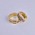 Золотые двухцветные обручальные кольца с рельефным узором (Вес пары 19 гр.)