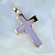 Эксклюзивный мужской серебряный крест с позолотой и чёрным ониксом (Вес 15 гр.)